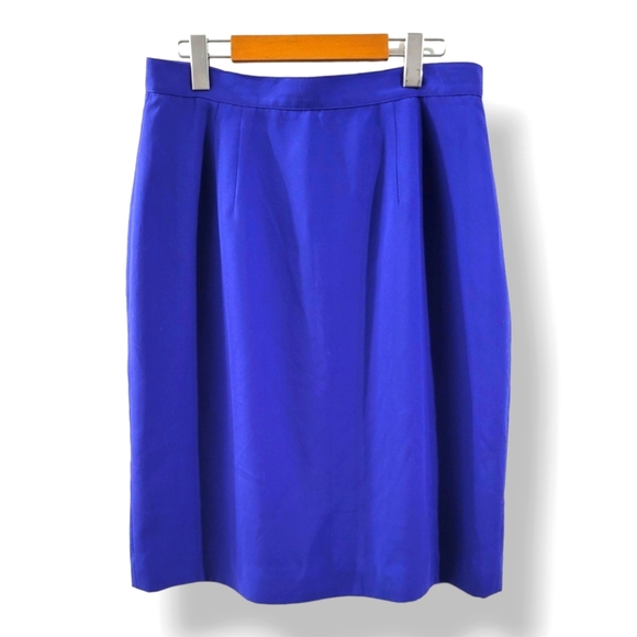 Royal Blue Knee-Length Skirt – Size 16 Youth – Gently Used - Picture 1 of 7